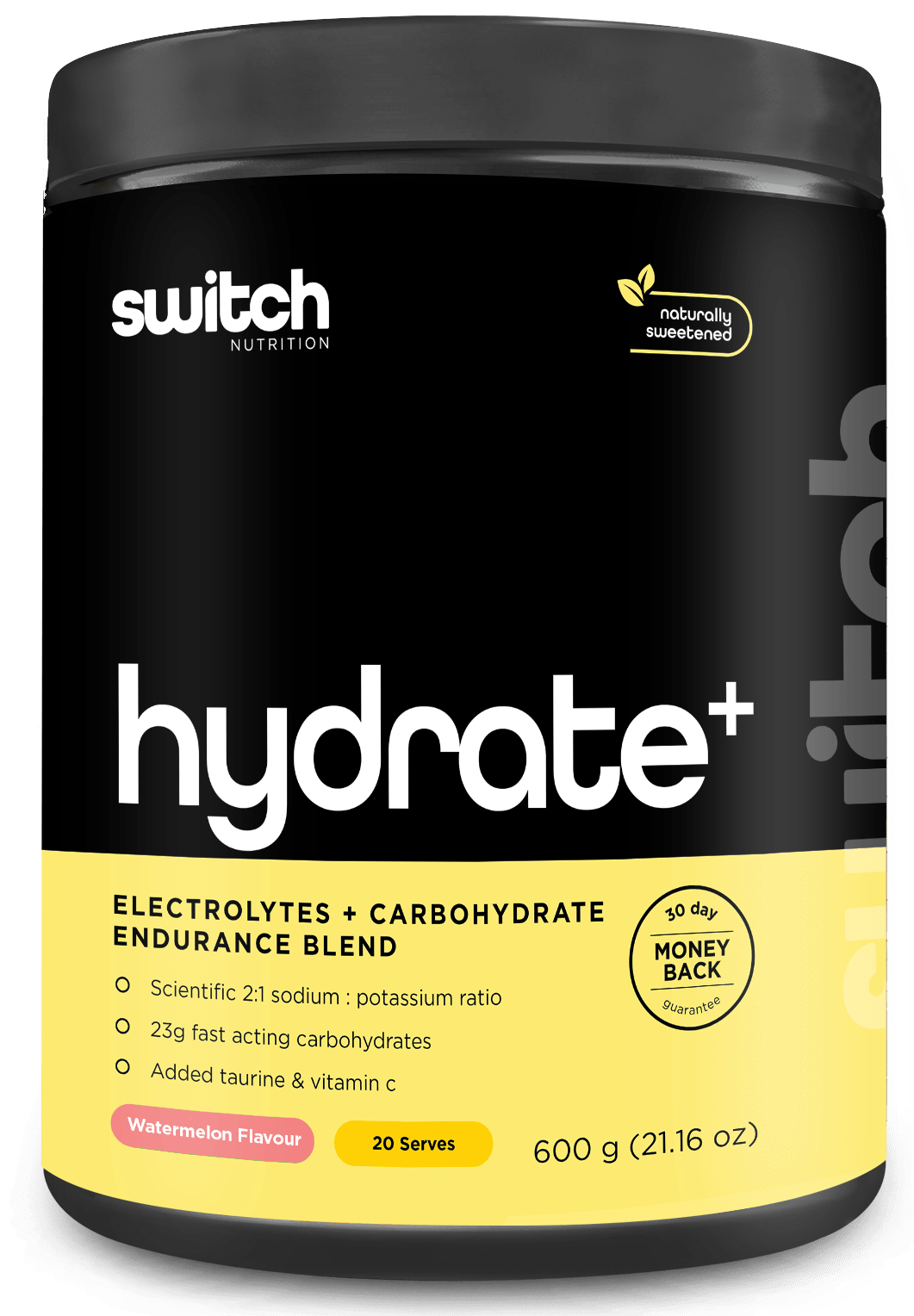 Switch Nutrition Hydrate+ Electrolytes + Carbs Kiwi Watermelon