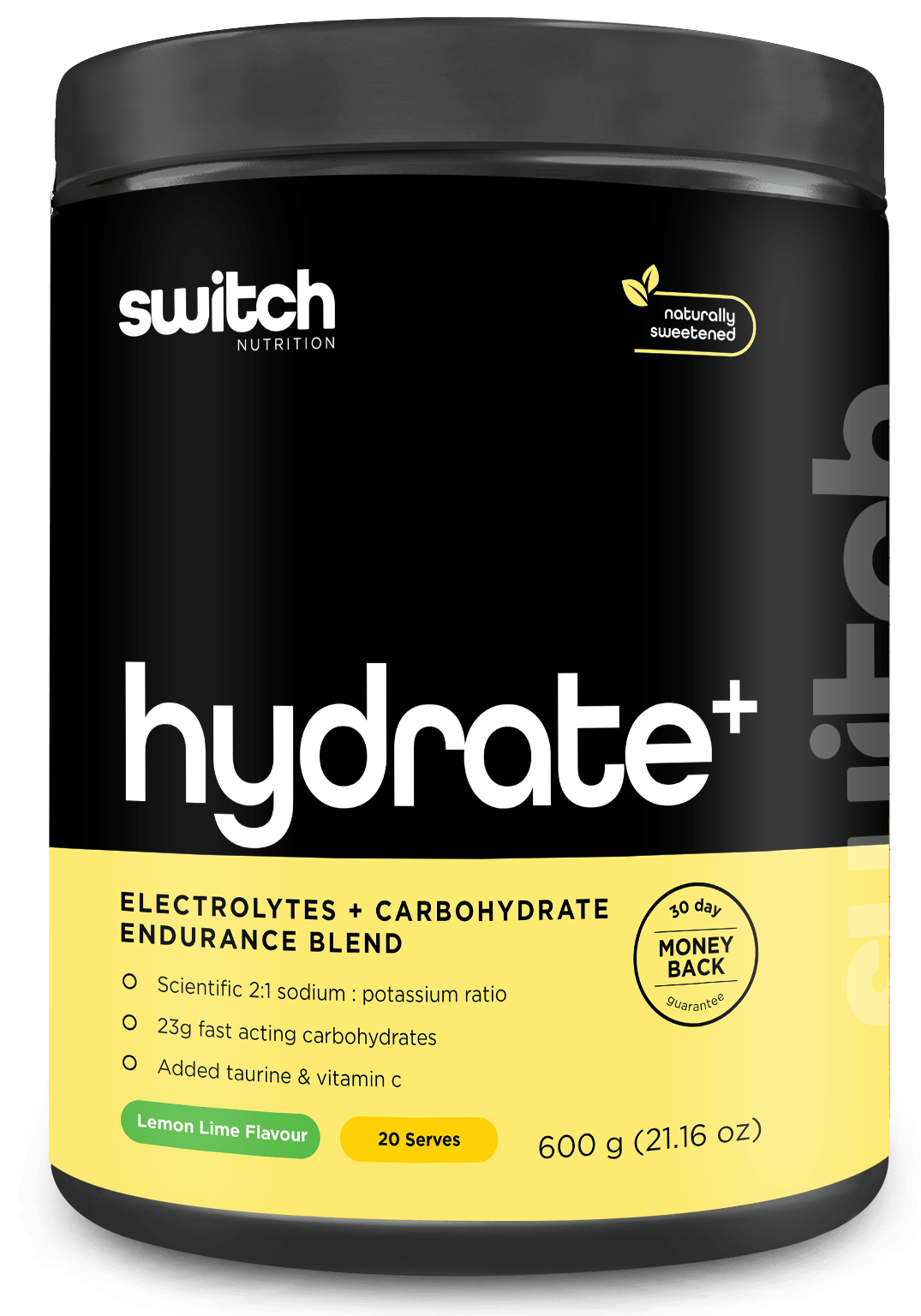 Switch Nutrition Hydrate+ Electrolytes + Carbs Lemon Lime