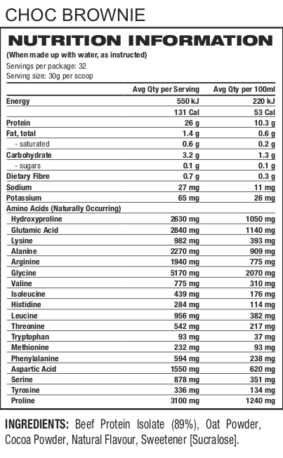 APTECORP Beef Protein Isolate 960g