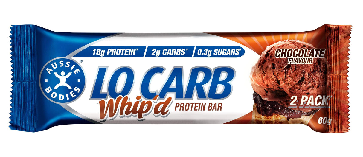 Aussie Bodies Lo Carb Whip'd Bars 12x60g Chocolate