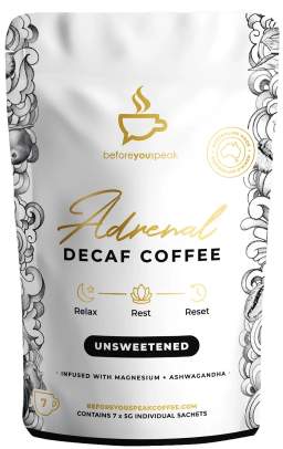 Before You Speak Adrenal Decaf Coffee Trial Pouch Unsweetened / 7 Sachets