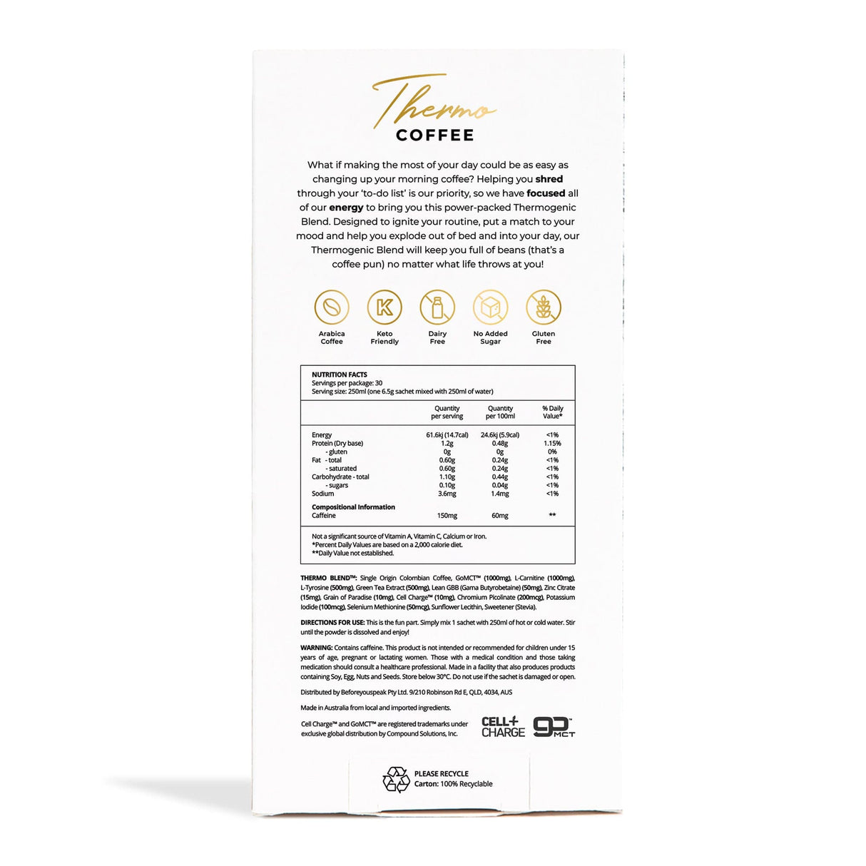 Before You Speak Original+ Extra Shot Thermogenic Coffee