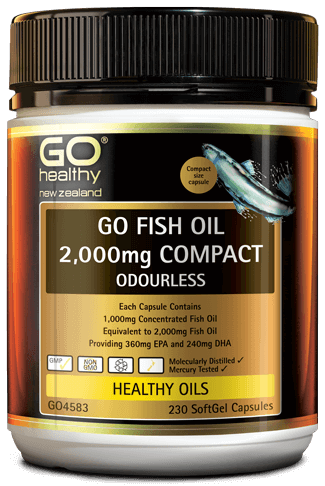 GO Healthy Fish Oil 2,000mg Compact 230 Softgels