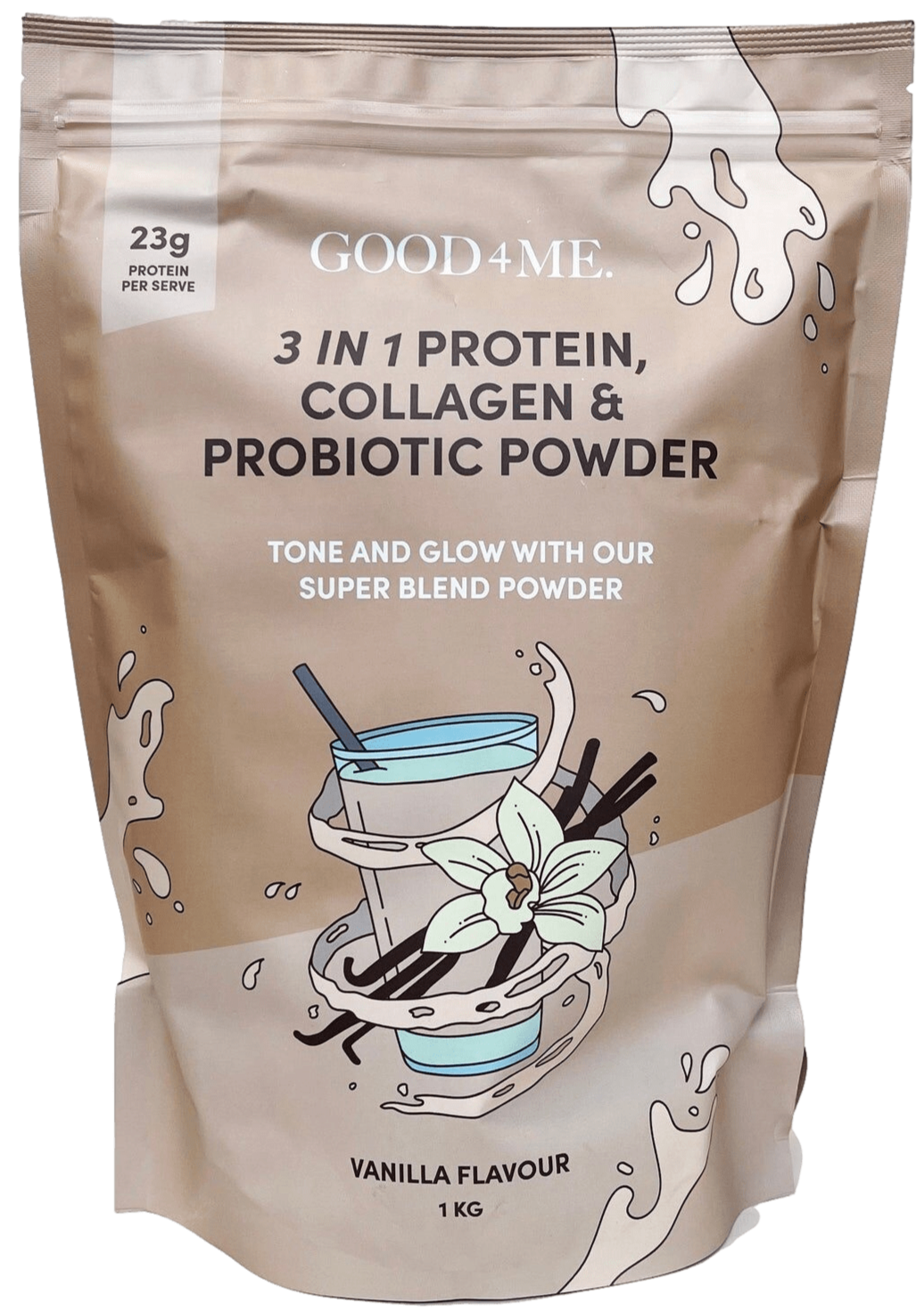 Good4Me 3 in 1 Protein Collagen & Probiotics Powder 1kg / Vanilla