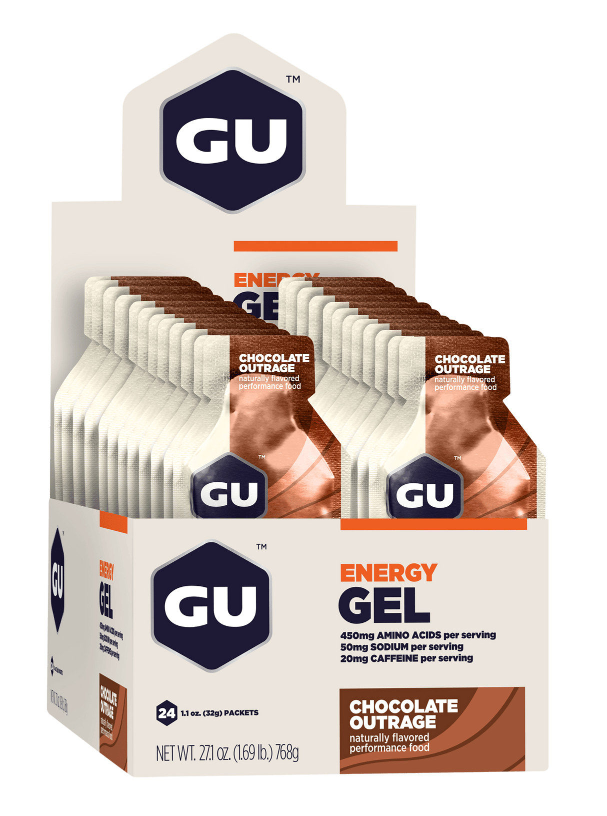 GU Energy Gel 24 Box Chocolate Outrage