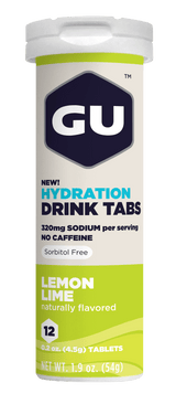 GU Hydration Drink Tabs Lemon Lime / Single Tube (12 Tabs)