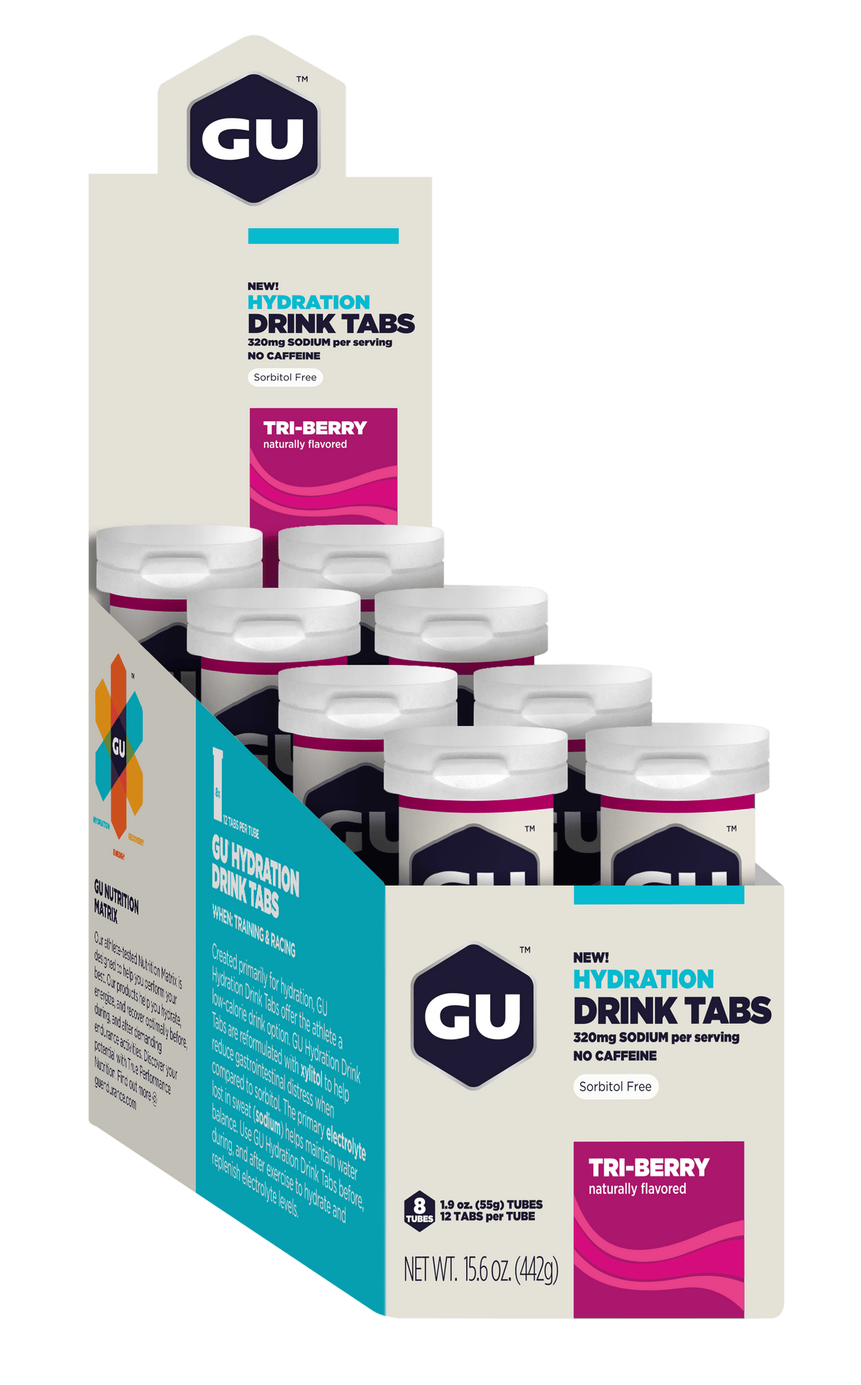 GU Hydration Drink Tabs Triberry / 8 Tubes (Value Box)