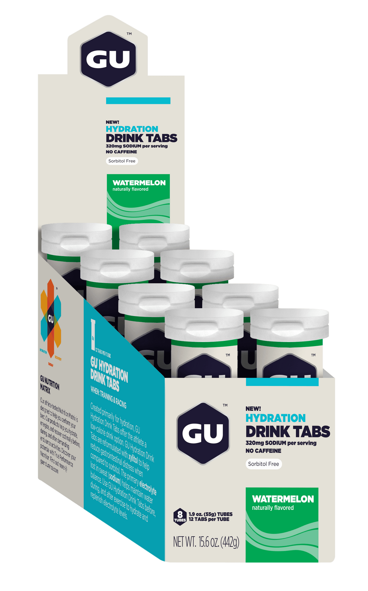 GU Hydration Drink Tabs Watermelon / 8 Tubes (Value Box)