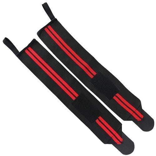 Gymwear Wrist Wraps Pair Black / Red