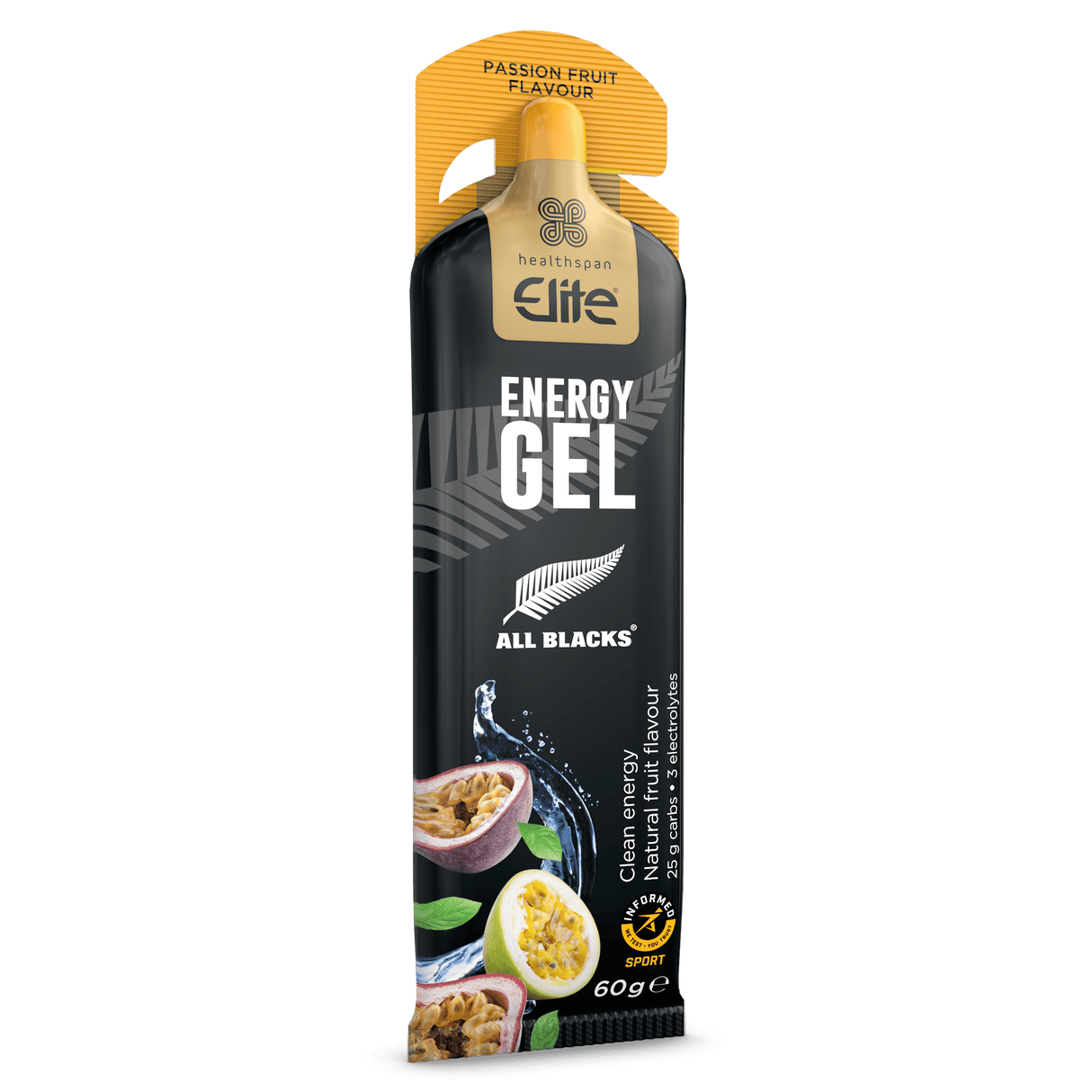 Healthspan Elite All Blacks Energy Gel - 24 Pack Passionfruit