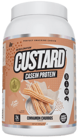 Muscle Nation Custard Casein Protein 1kg Cinnamon Churros