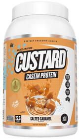 Muscle Nation Custard Casein Protein 1kg Salted Caramel