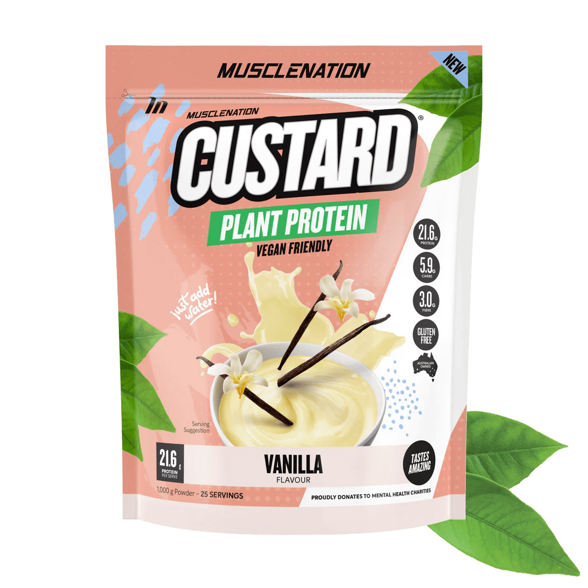 Muscle Nation Custard Plant Protein Vanilla / 25 Serves