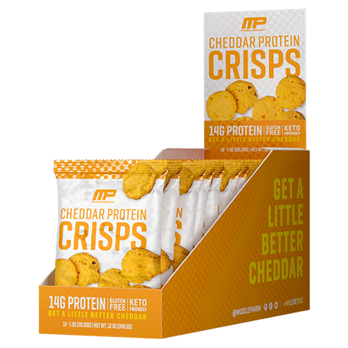 MusclePharm Protein Crisps 12 Box Cheddar