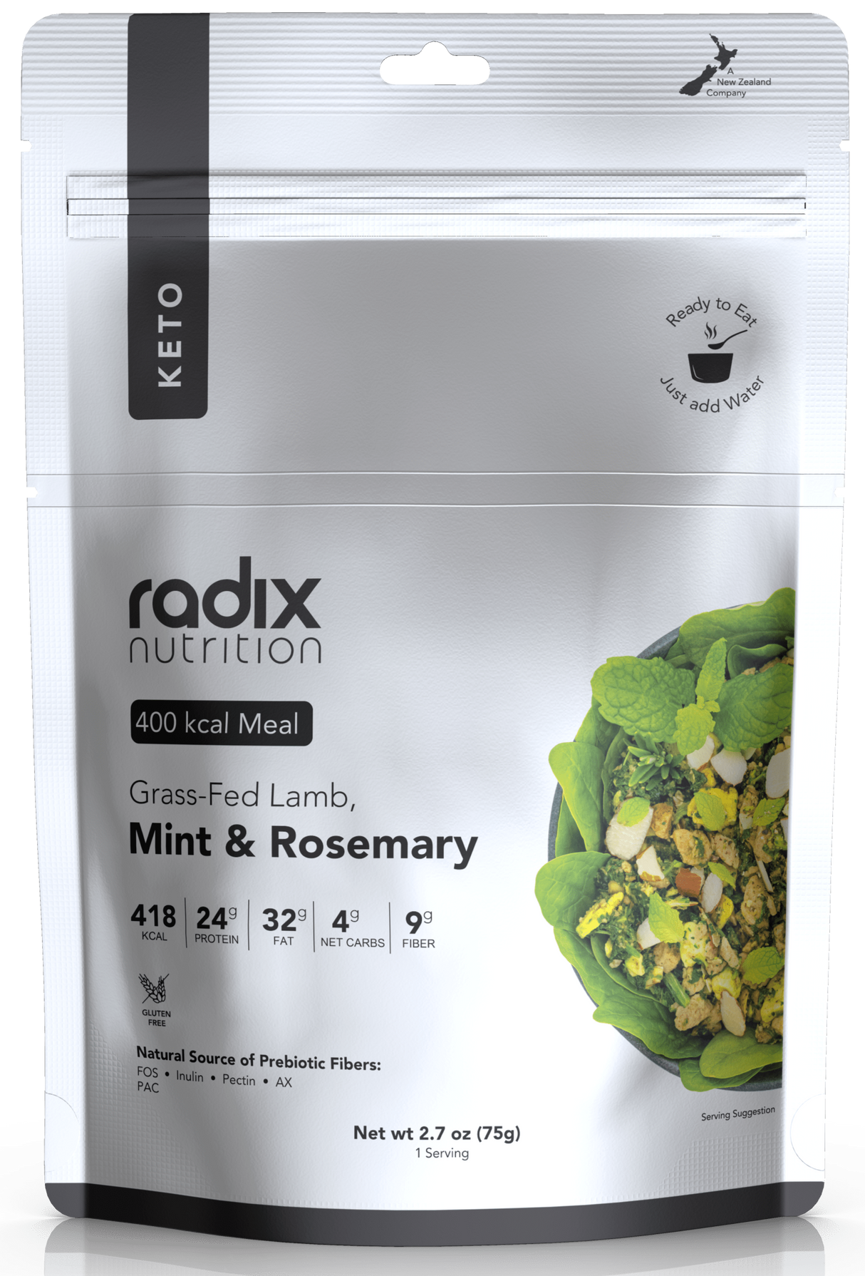 Radix Nutrition - Keto Main Meals 400kcal 400kcal / Grass-Fed Lamb, Mint & Rosemary