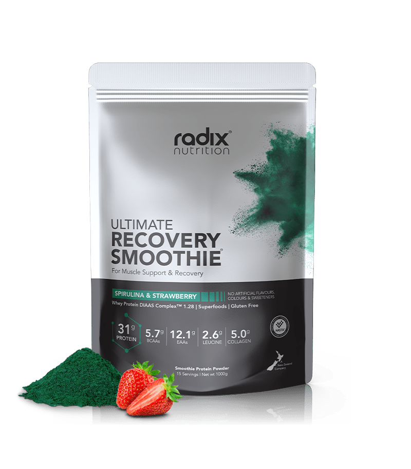 Radix Nutrition Ultimate Recovery Smoothie V2 Whey Blend Spirulina & Strawberry / 1kg