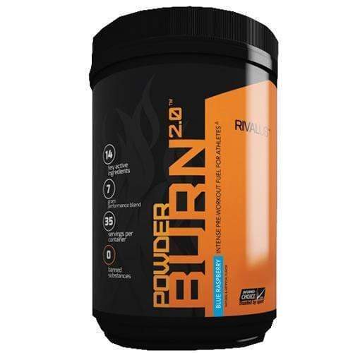 Rivalus Powder Burn 2.0 Pre Workout Blue Raspberry