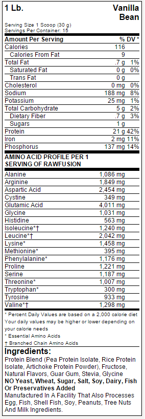 San RawFusion Vegan Plant Protein 4lb