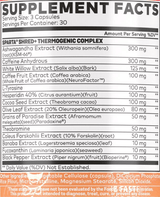 Sparta Nutrition Shred + Fat Burner 90 Vege Caps