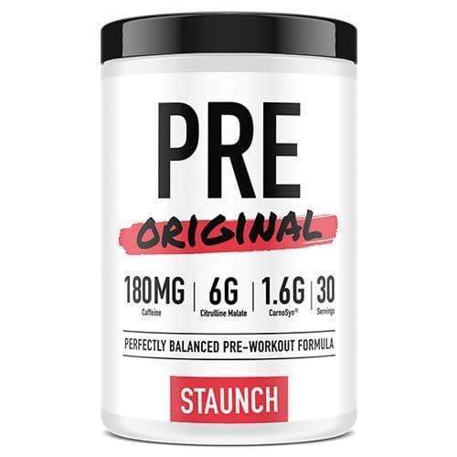 Staunch Pre Workout Original 30 Serve Blue Raspberry