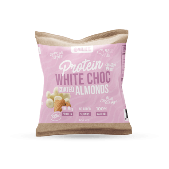 Vitawerx White Chocolate Coated Almonds 10 Box