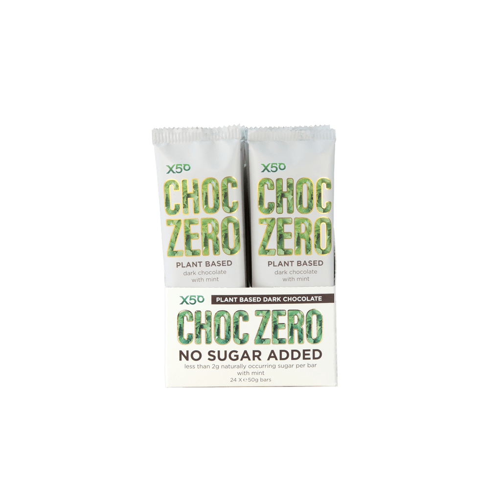 X50 Choc Zero Plant Based Protein Bar Dark Choc Peppermint / 24 Pack
