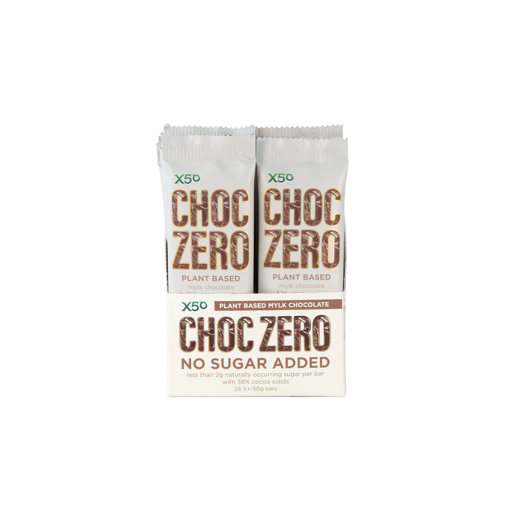 X50 Choc Zero Plant Based Protein Bar Mylk Choc / 24 Pack